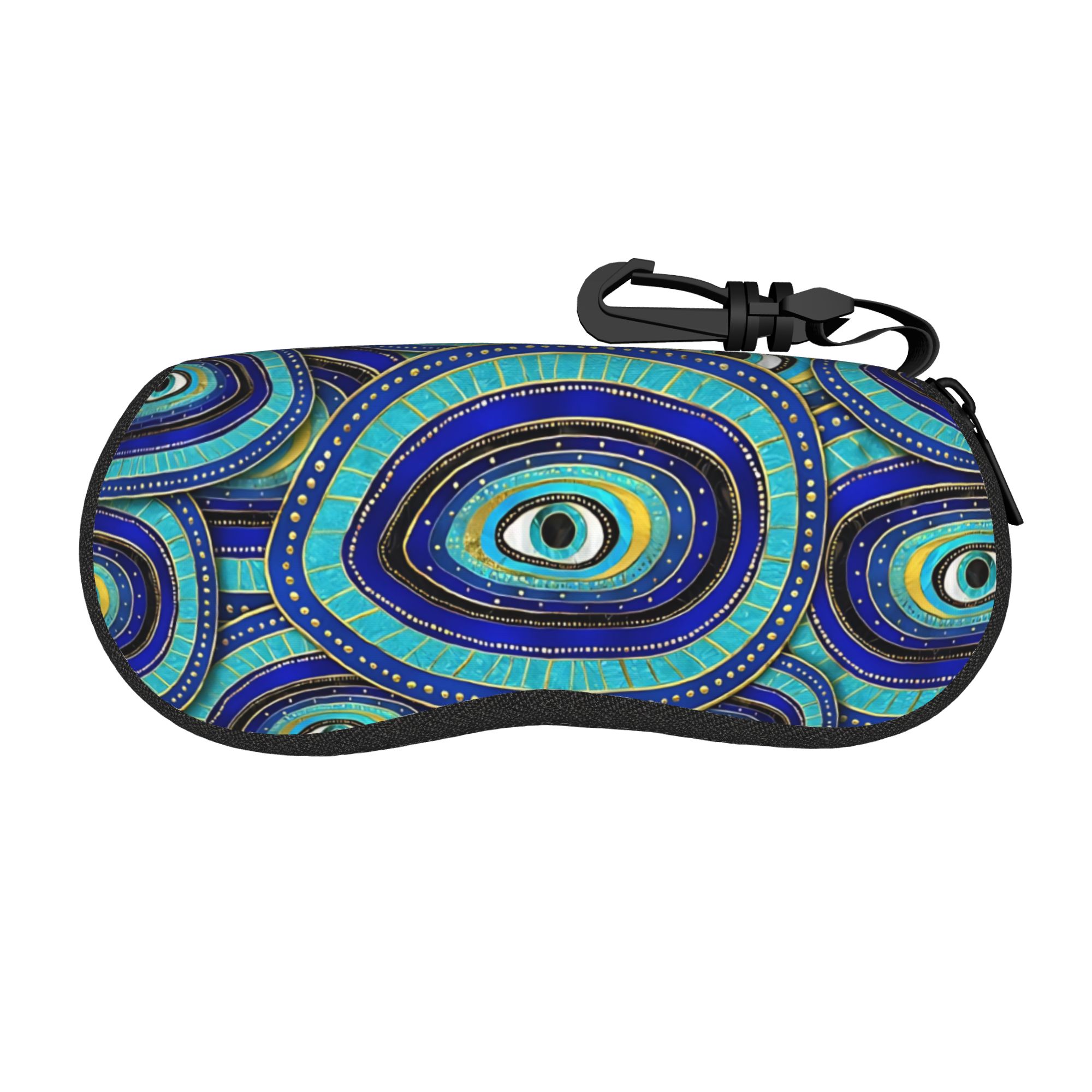 Men Accessories Evil Eye - حافظة نظارات بنمط تميمة العين الشريرة،