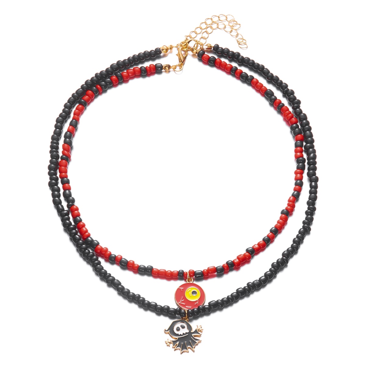 Men Accessories Evil Eye - طبقة مزدوجة عين الشر قلادة قلادة