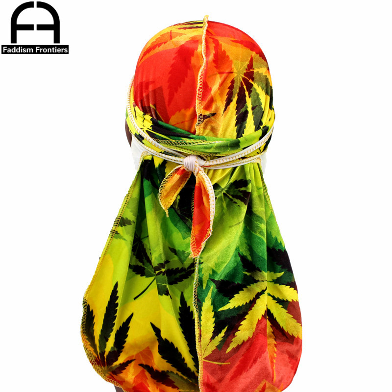 Men'S Accessories Premium - قسط الرجال يترك طباعة المخملية Durags