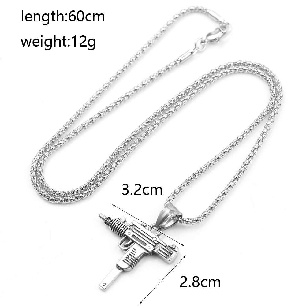 قلادة على شكل مسدس أوزي - مجوه - مراجعة Men Accessories Jewelry وسعره