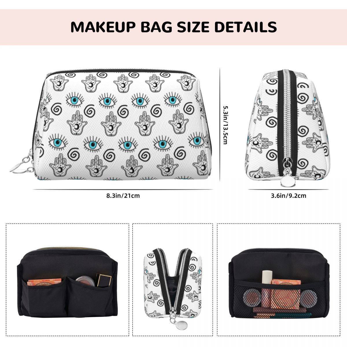 حقيبة مستحضرات تجميل بتصميم ال - مراجعة Men Accessories Evil Eye وسعره