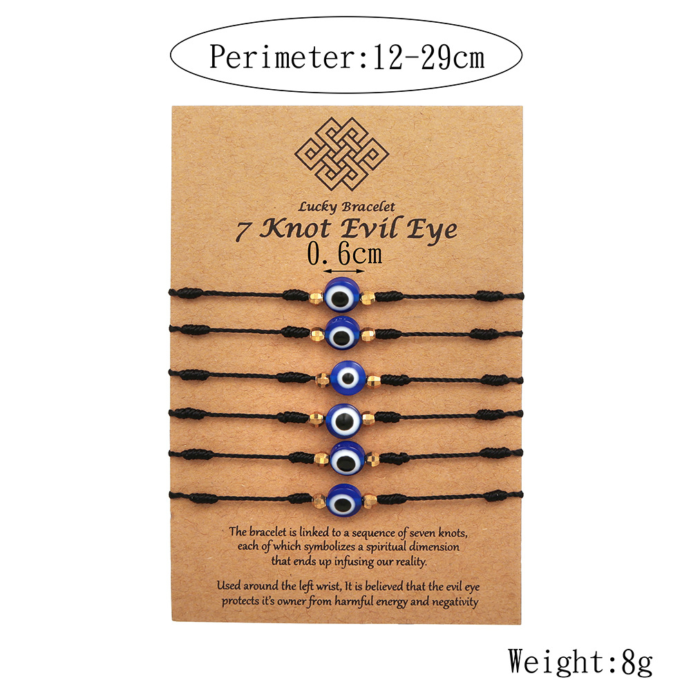 6 قطعة الأزرق عين الشر أساور م - مراجعة Men Accessories Evil Eye وسعره
