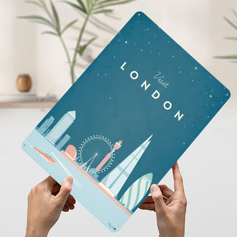 لوحة معدنية لندن مخصصة، فن جدا - مراجعة Men'S Accessories London وسعره
