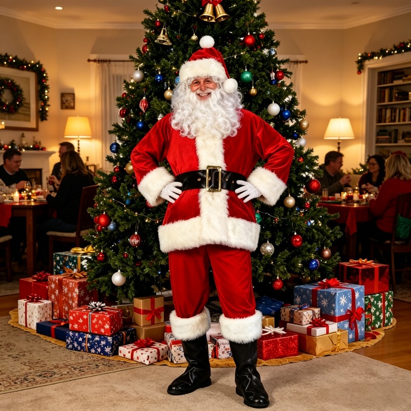 طقم إكسسوارات رجالي لزي بابا ن - مراجعة Men'S Accessories For Christmas وسعره