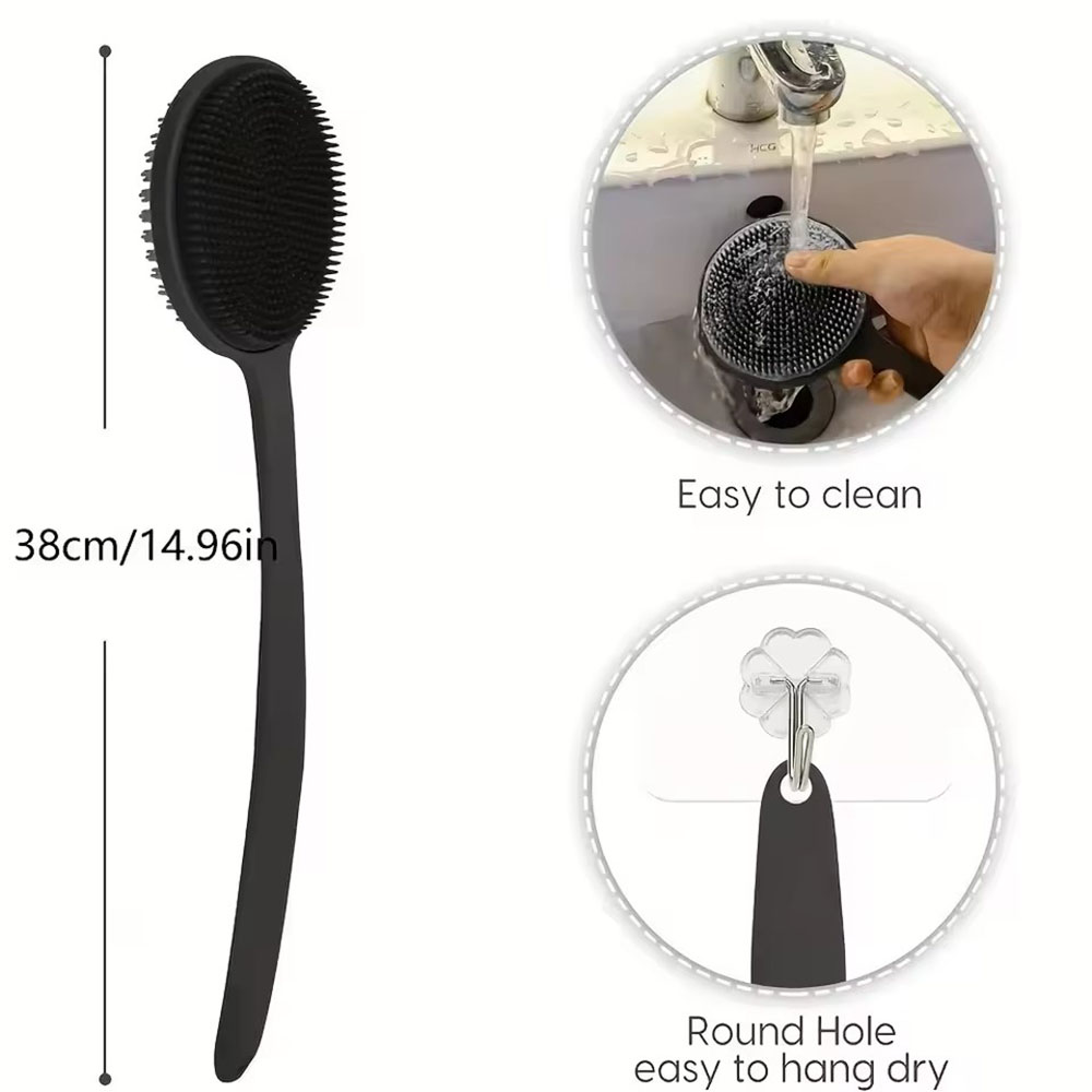 1 قطعة فرشاة تنظيف الظهر سيليك - مراجعة Men'S Accessories Types وسعره