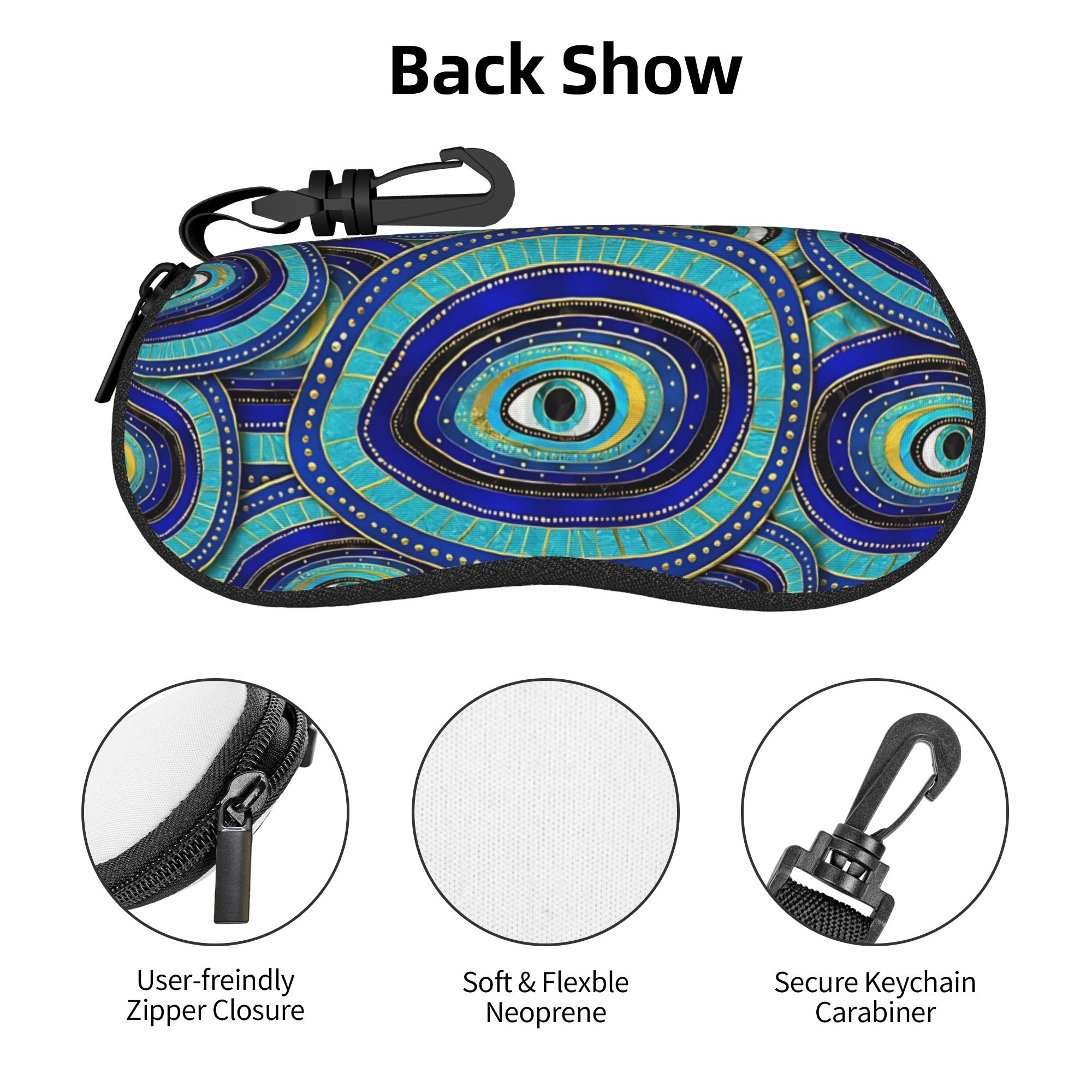 حافظة نظارات بنمط تميمة العين  - مراجعة Men Accessories Evil Eye وسعره