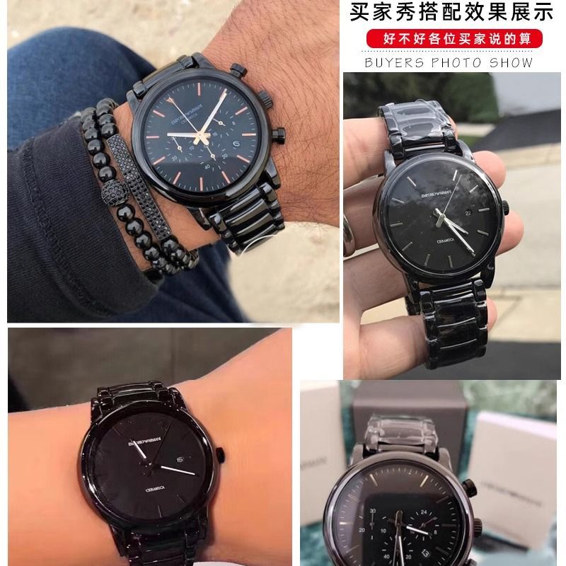 حزام ساعة سيراميك أسود لساعات  - مراجعة Men'S Accessories Armani وسعره