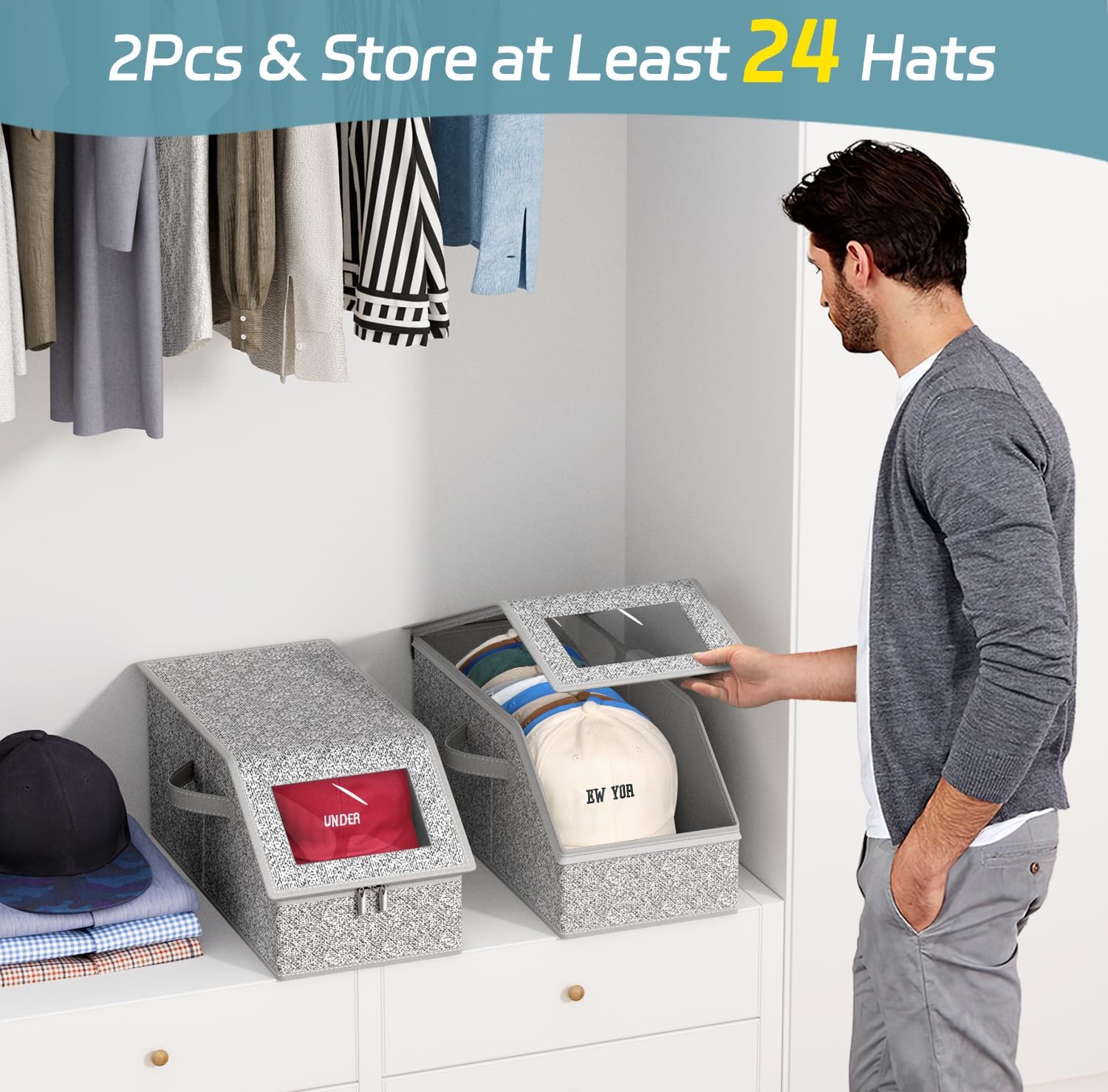 أودا 2 قطعة منظم قبعات قابل لل - مراجعة Men'S Accessories Rack وسعره
